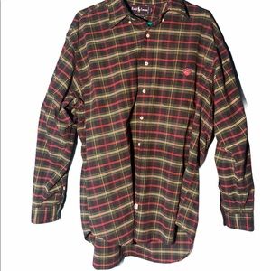 POLO RALPH LAUREN VINTAGE BIG BUTTONUP SHIRT SZ L